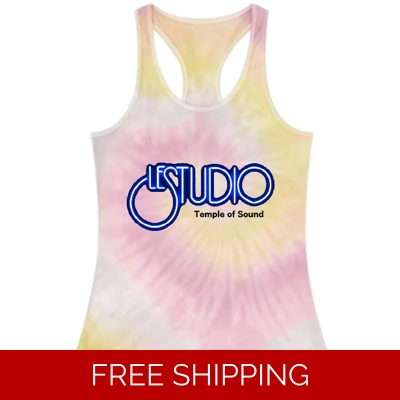 Custom Tank Tops Women Tie Dye Racerback Le Studio TOS Black